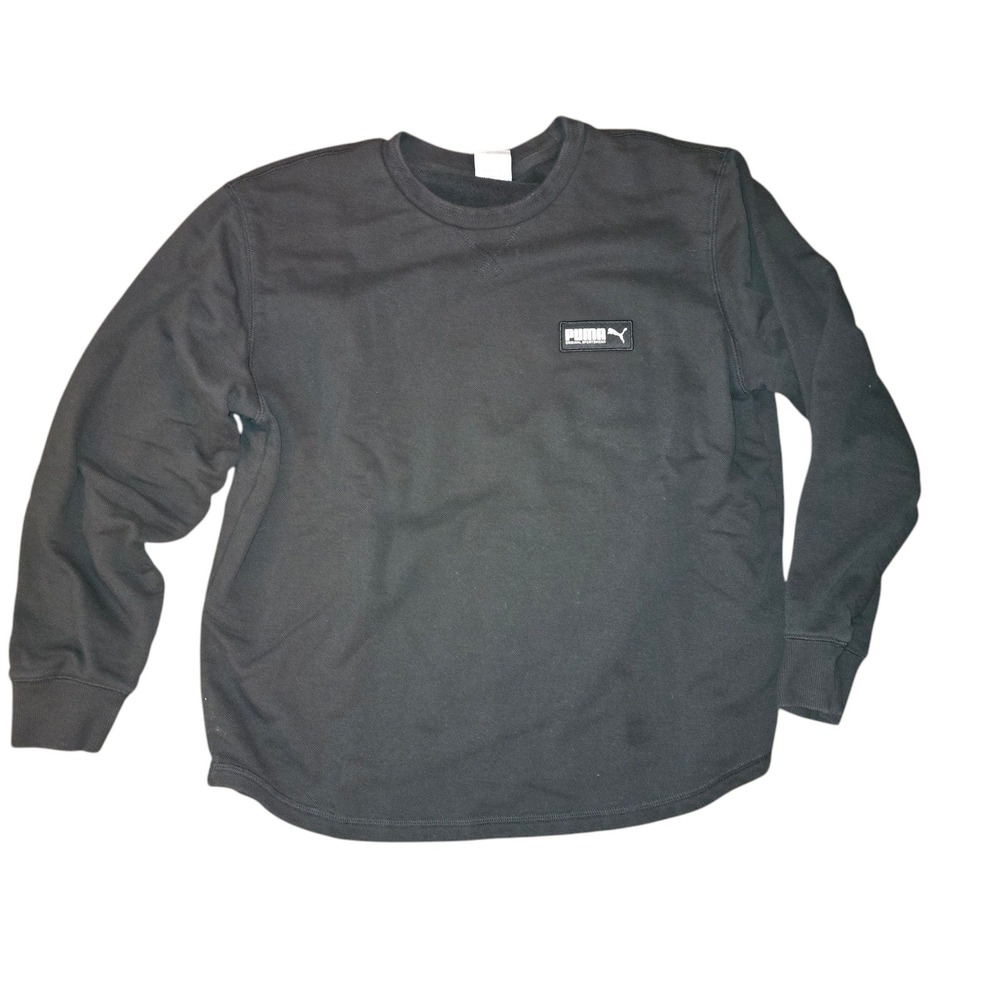 Puma Crewneck Sweatshirt Pullover Steelers Logo Black Comfy‎ Mens Size XL